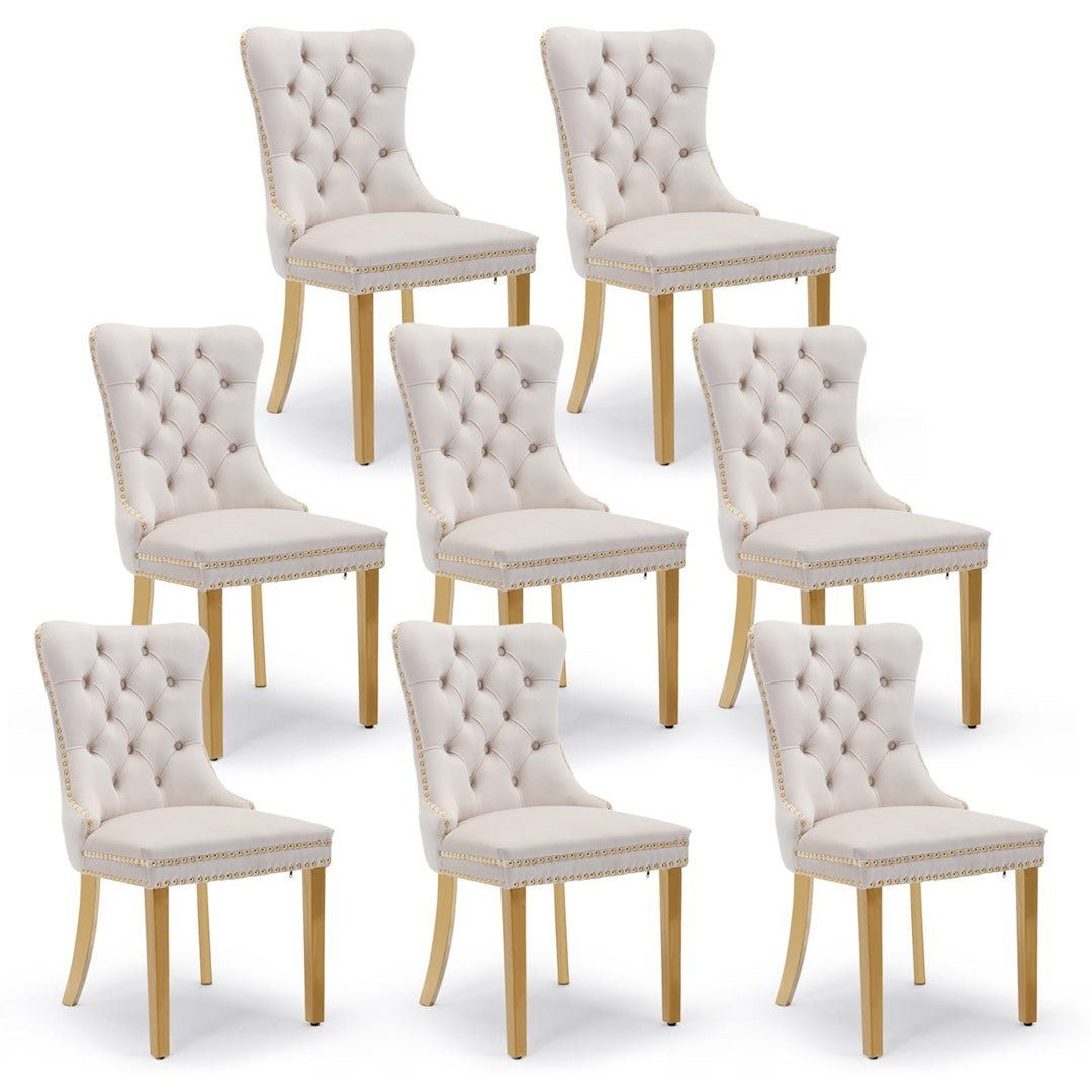 AADEN Velvet Dining Chairs Set of 2