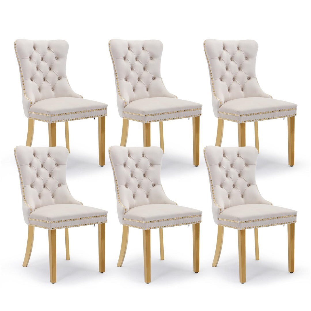 AADEN Velvet Dining Chairs Set of 2