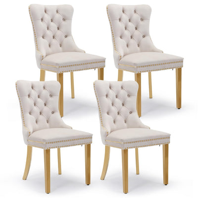 AADEN Velvet Dining Chairs Set of 2