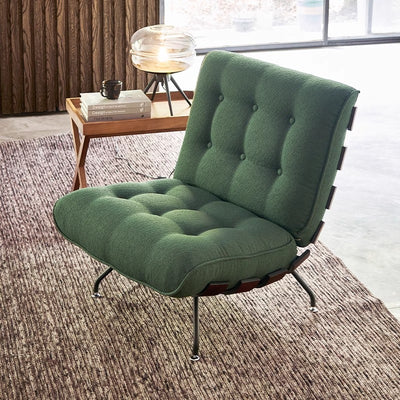 Verdant Elegance Mid-Century Accent Chair