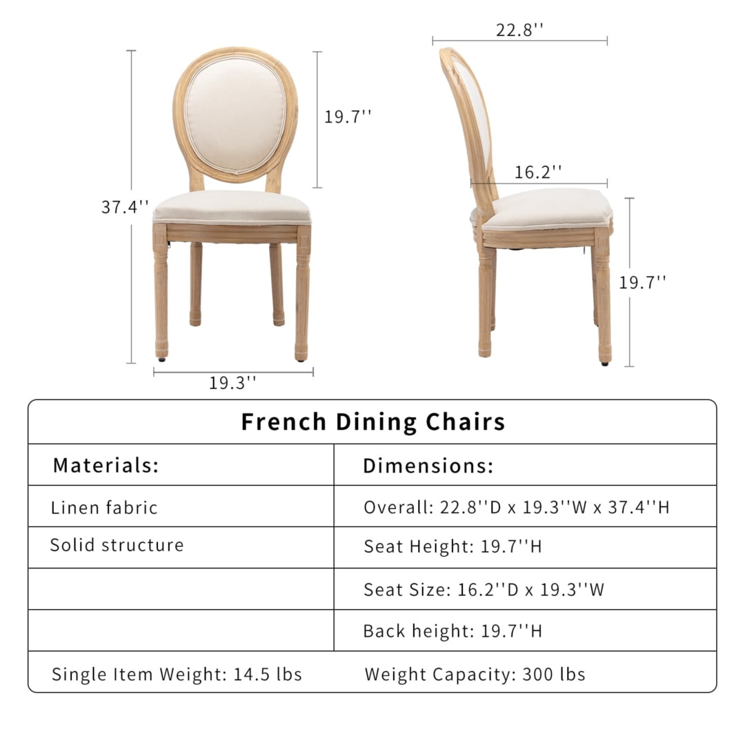 CHIC PLUS Dining Chairs Set of 2