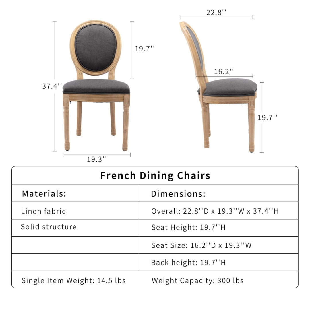 CHIC PLUS Dining Chairs Set of 2