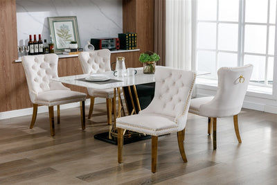 AADEN Velvet Dining Chairs Set of 2