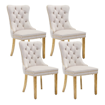 AADEN Velvet Dining Chairs Set of 2