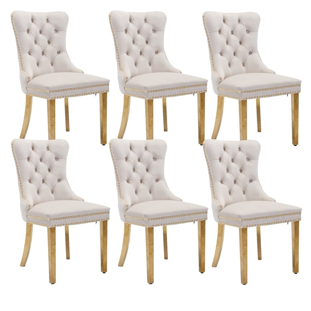 AADEN Velvet Dining Chairs Set of 2