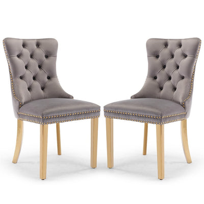 AADEN Velvet Dining Chairs Set of 2