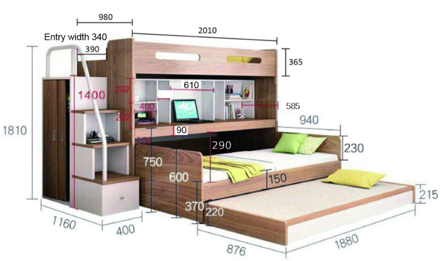 MO Loft Bed | Bunk & Loft Beds | EzSpace
