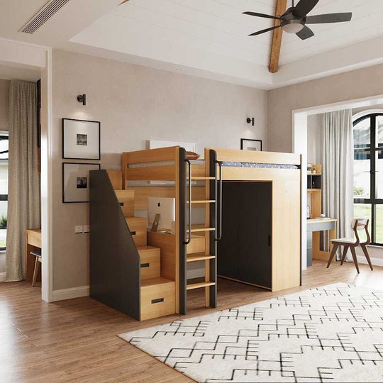 TEOM Loft Bed (Bed + Wardrobe)